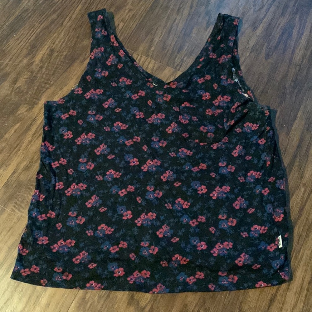 Vans floral tank top. Sz XS